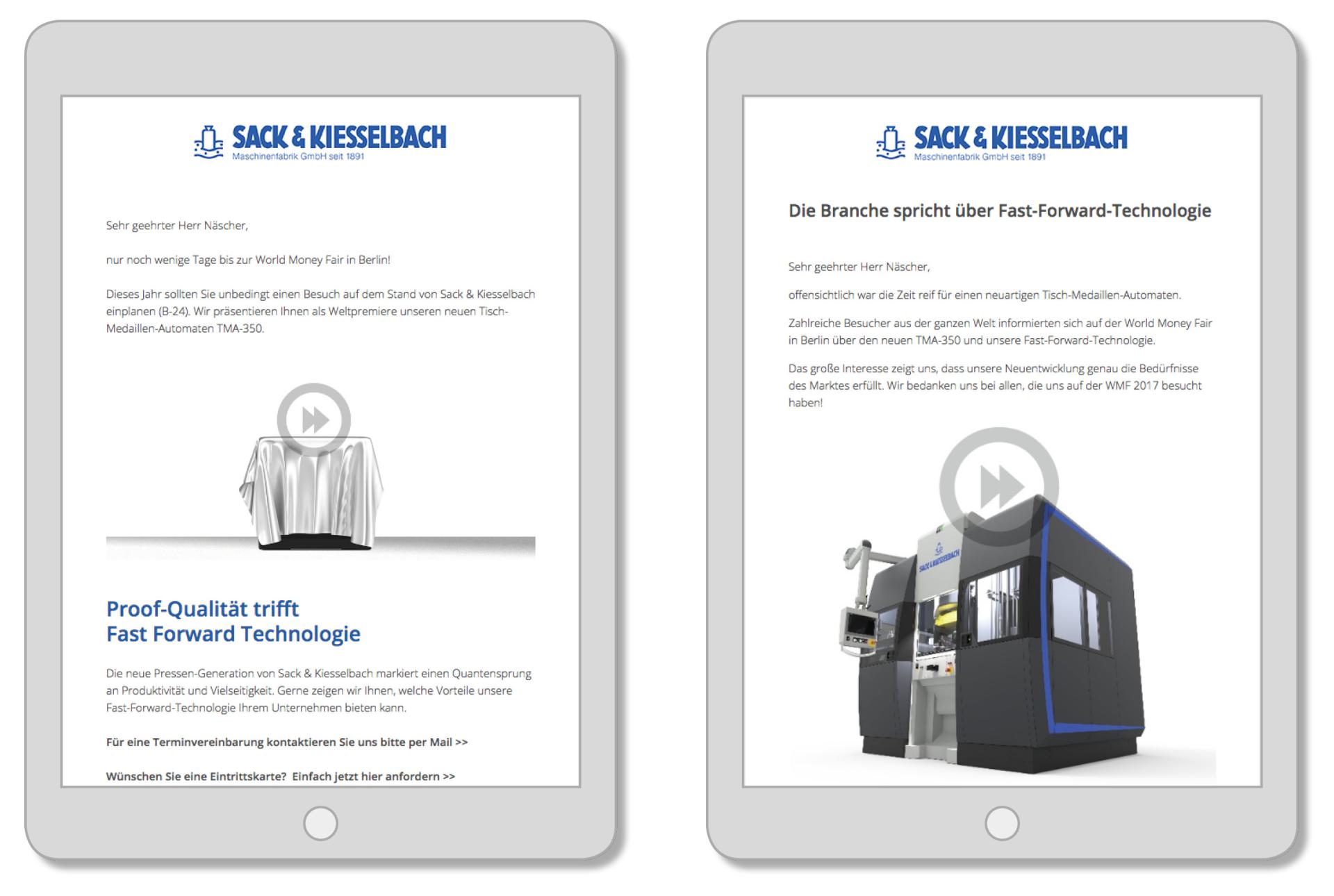 Homepage Produktfolder: Fast forward technology