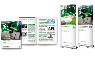 Broschüre, Roll ups Aktionsbegleitendes Material