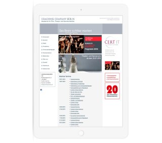 Website Homepage CCB Webdesign für CCB