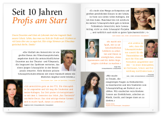 Broschüre "10 Jahre" Innenseite "Bravo - wir sind 10" Broschüre